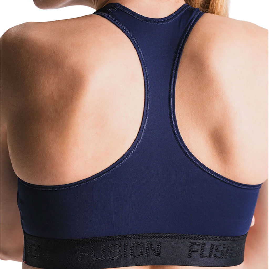 FUSION dame tanktop med racerback og blå stropper