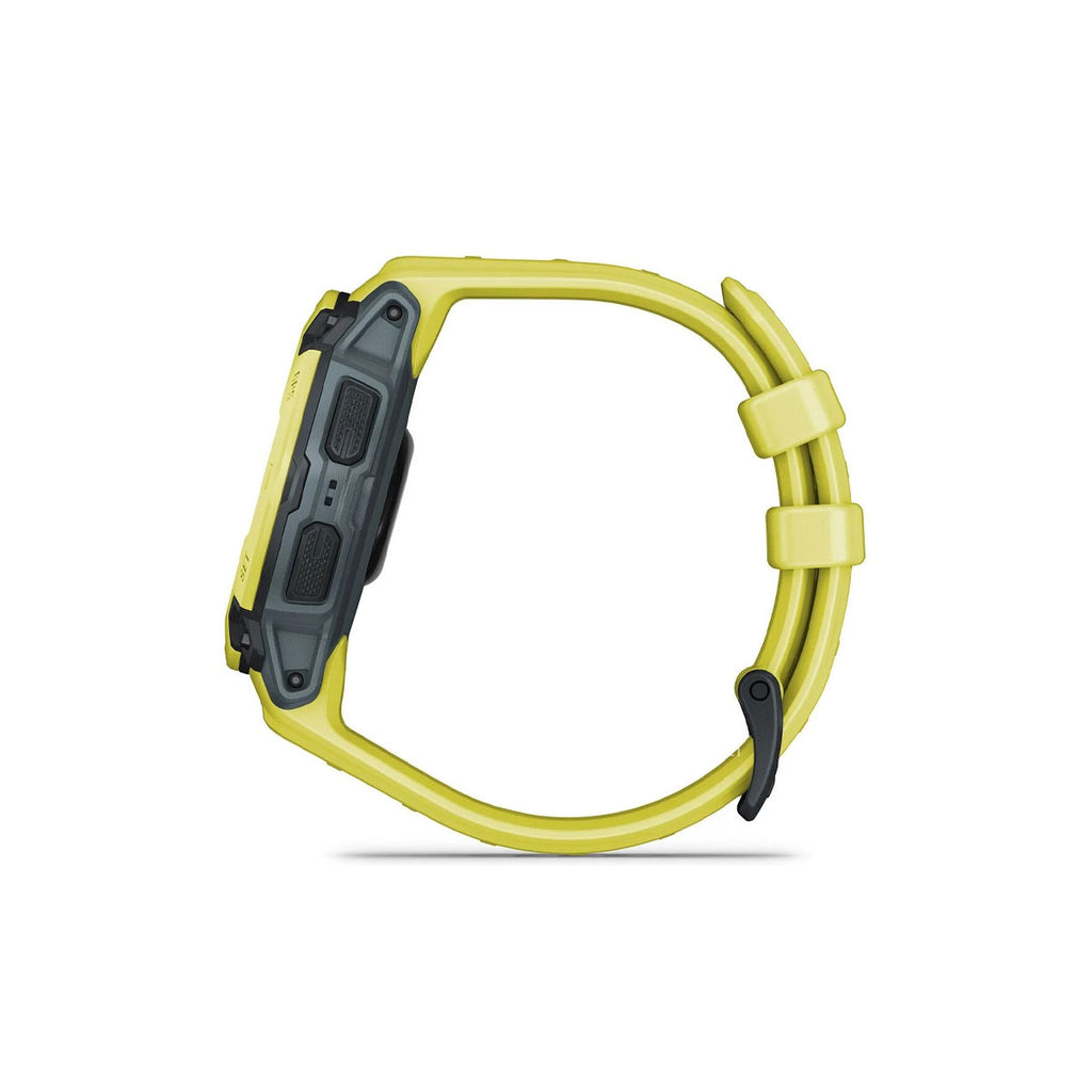 Garmin Instinct E ur med gult og gråt design, 45 mm størrelse