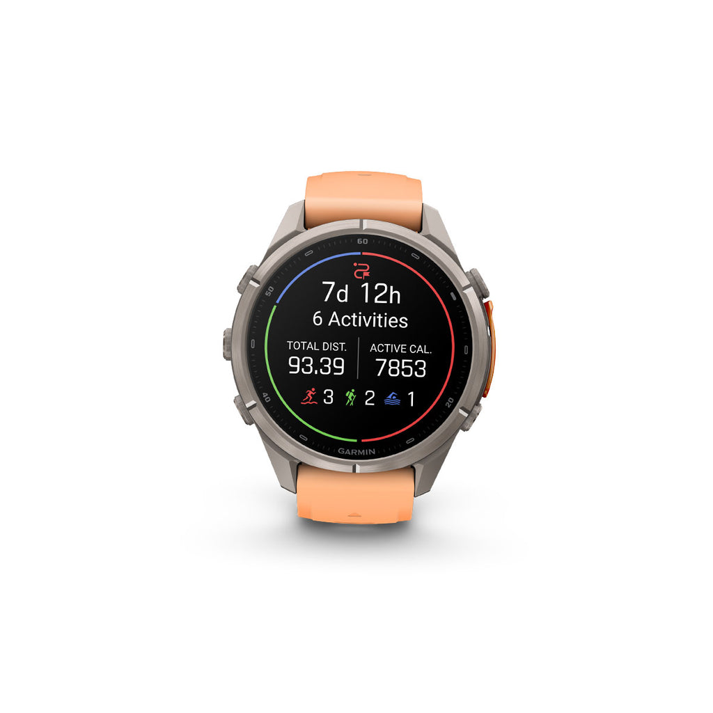 Garmin Fenix 9 Pro smartwatch med 43 mm titanium rem og display