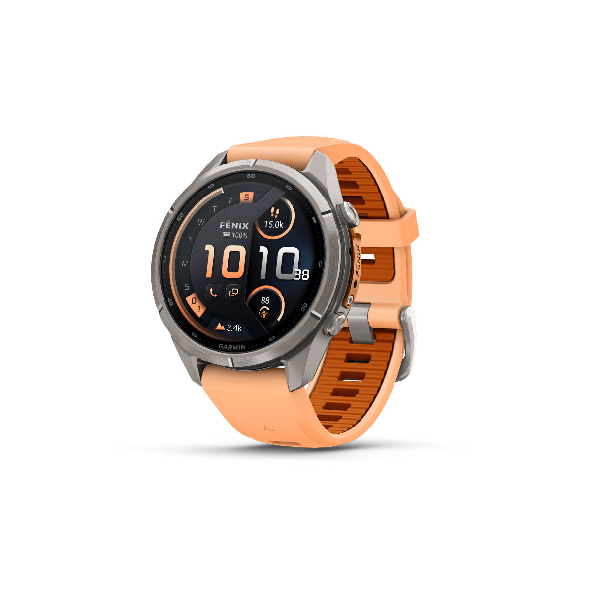 Garmin Fenix 9 Pro InReach smartwatch med orange silikonerem