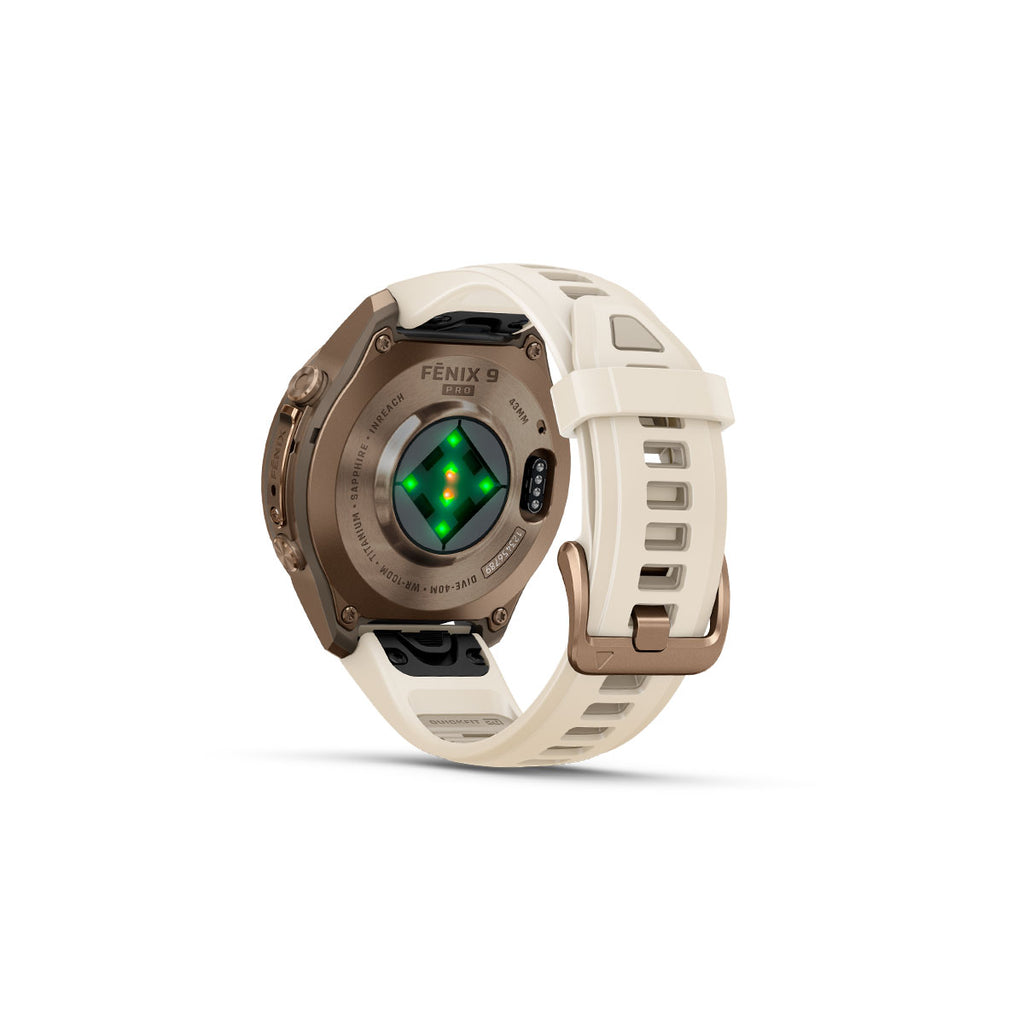 Garmin Fenix 9 Pro inReach smartwatch med hvid silikonerem