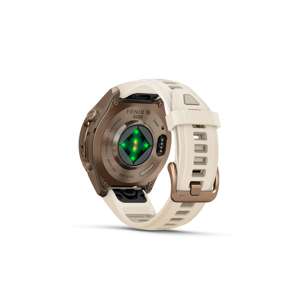 Garmin Fenix 9 Pro smartwatch 43 mm titanium ur med silikonerem