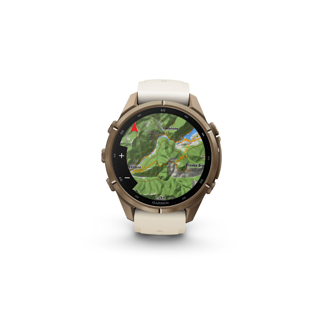 Garmin Fenix 9 Pro 43 mm Ti smartwatch med kortskærm og knapper