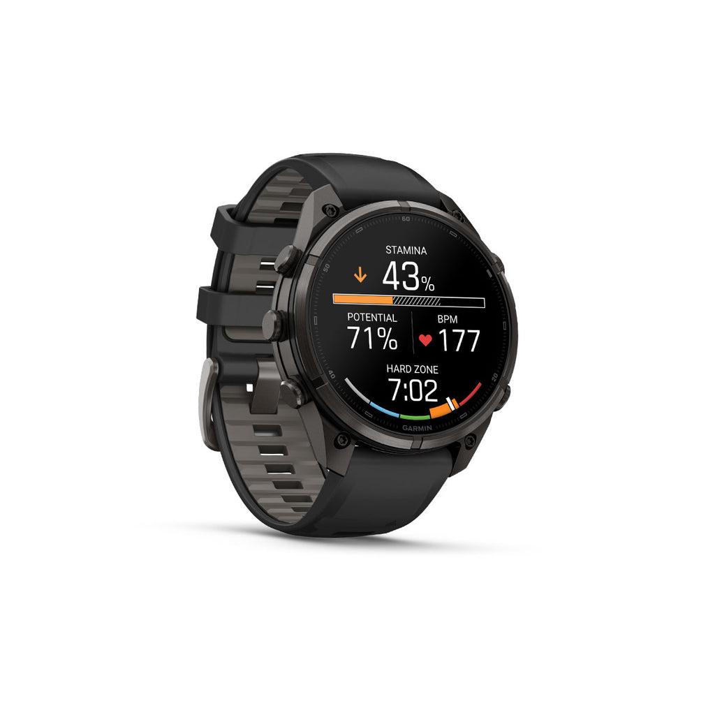 Garmin Fenix 9 Pro 47 mm smartur med sort silikonerem og urskærm