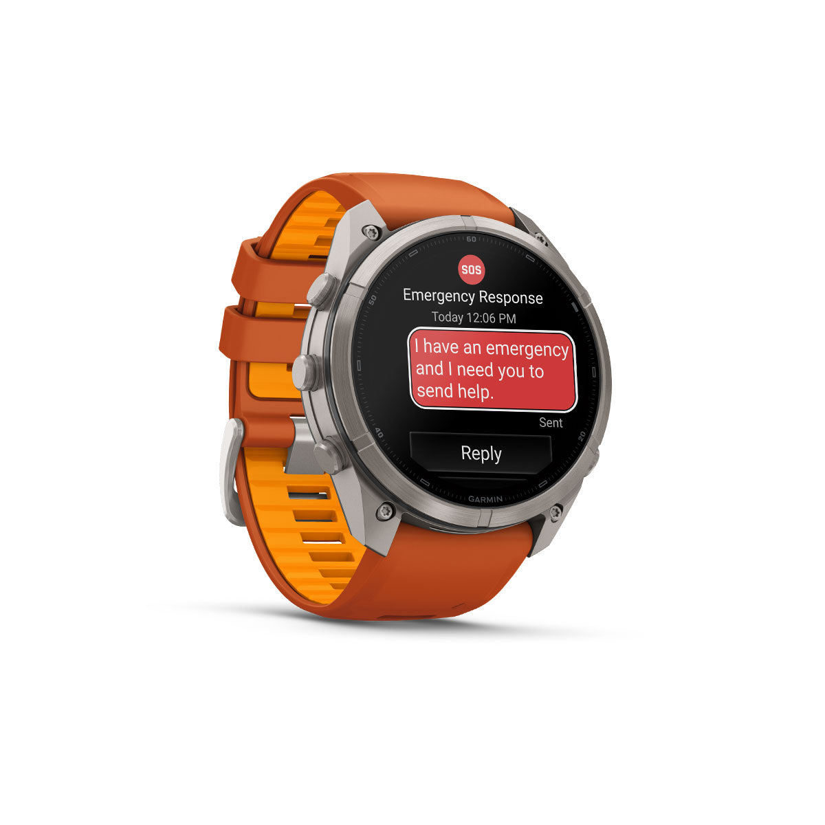 Garmin Fenix 9 Pro inReach smartwatch i 51 mm titanium, orange rem