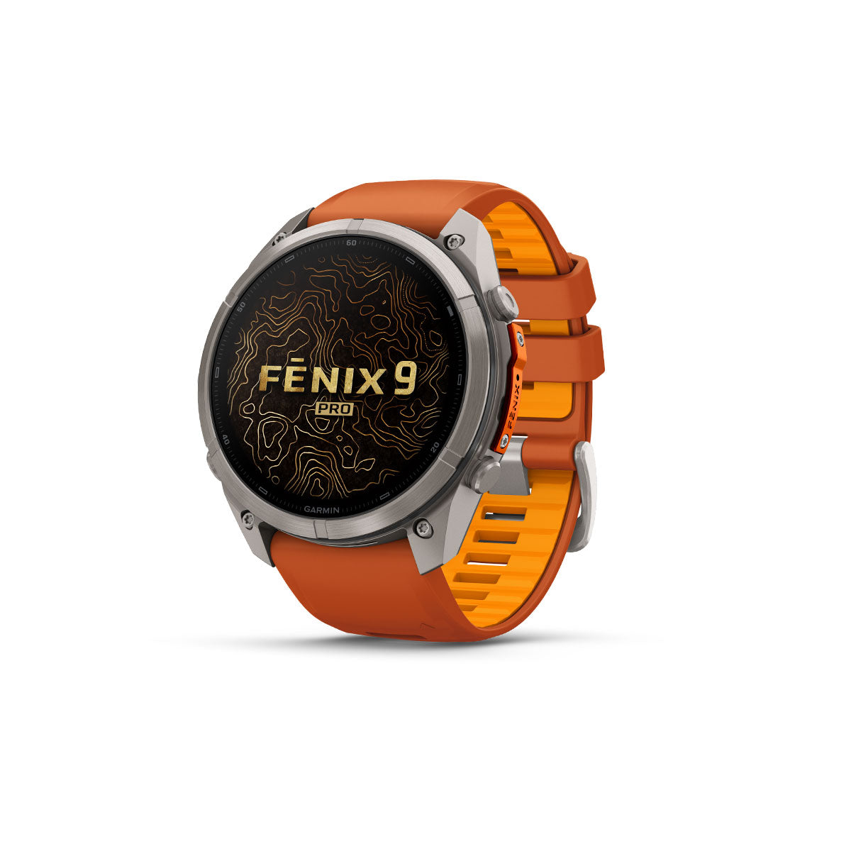 Garmin Fenix 9 Pro smartwatch 51 mm i titanium med orange rem