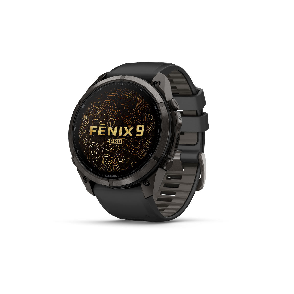 Garmin Fenix 9 Pro smartur med 51 mm DLC urkasse og sort rem