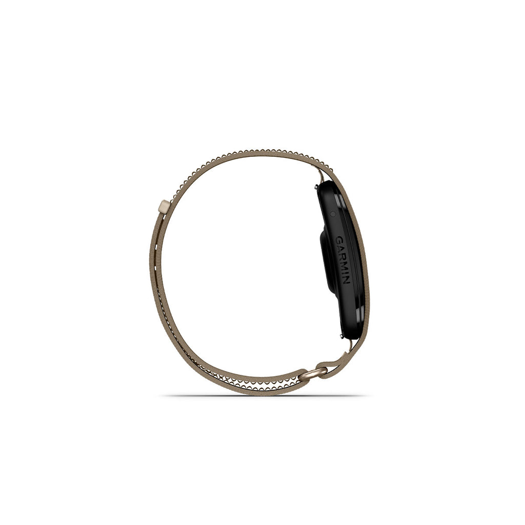 Garmin CIRQA smart band i beige med sort skærm og rem L-XL