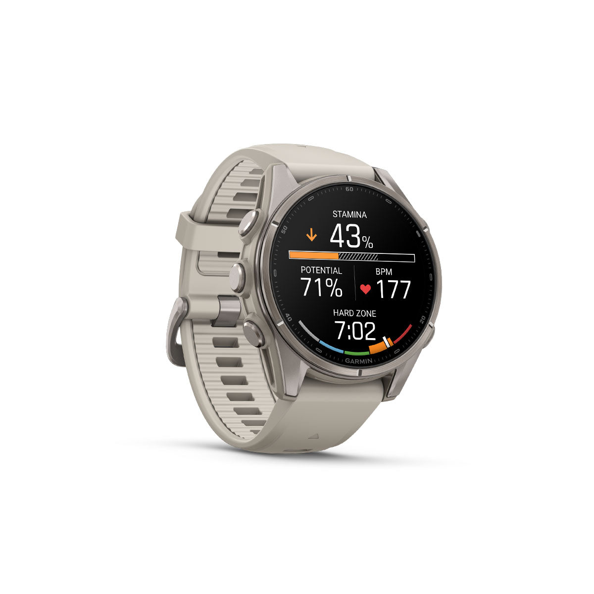 Garmin Fenix 9 43mm Ti smartwatch med træningsskærm og rem