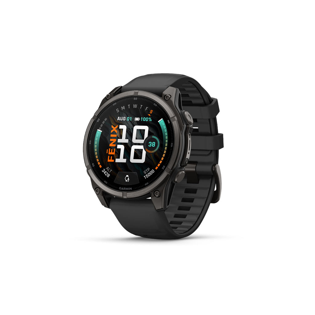Garmin Fenix 9 47 mm smartur med sort rem og urskærm