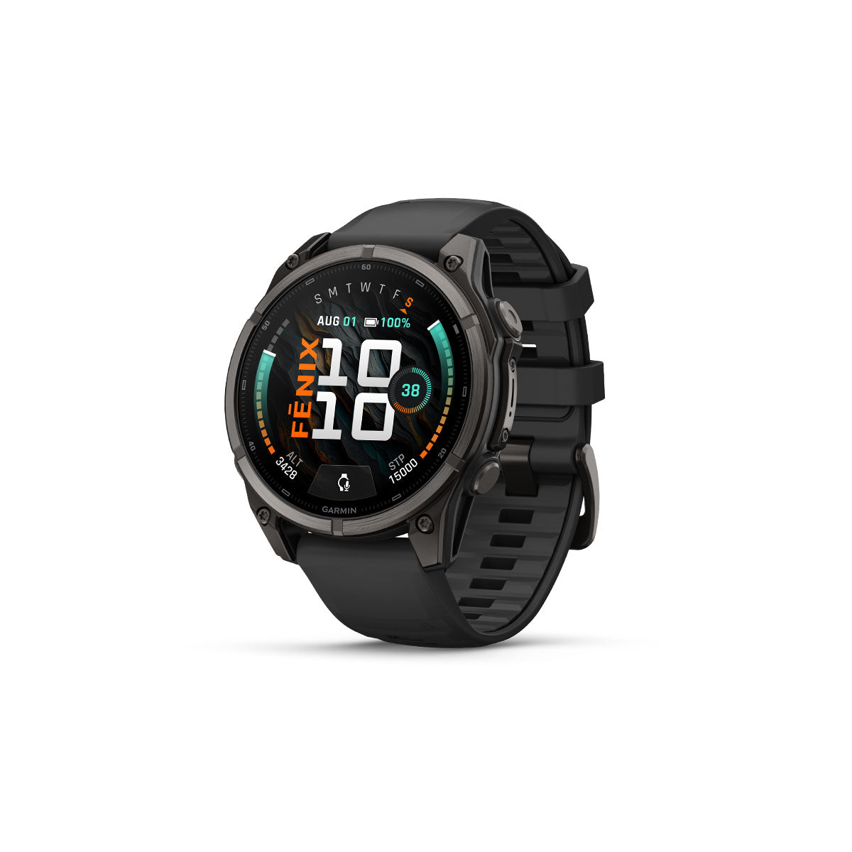 Garmin Fenix 9 47 mm smartur med sort rem og urskærm