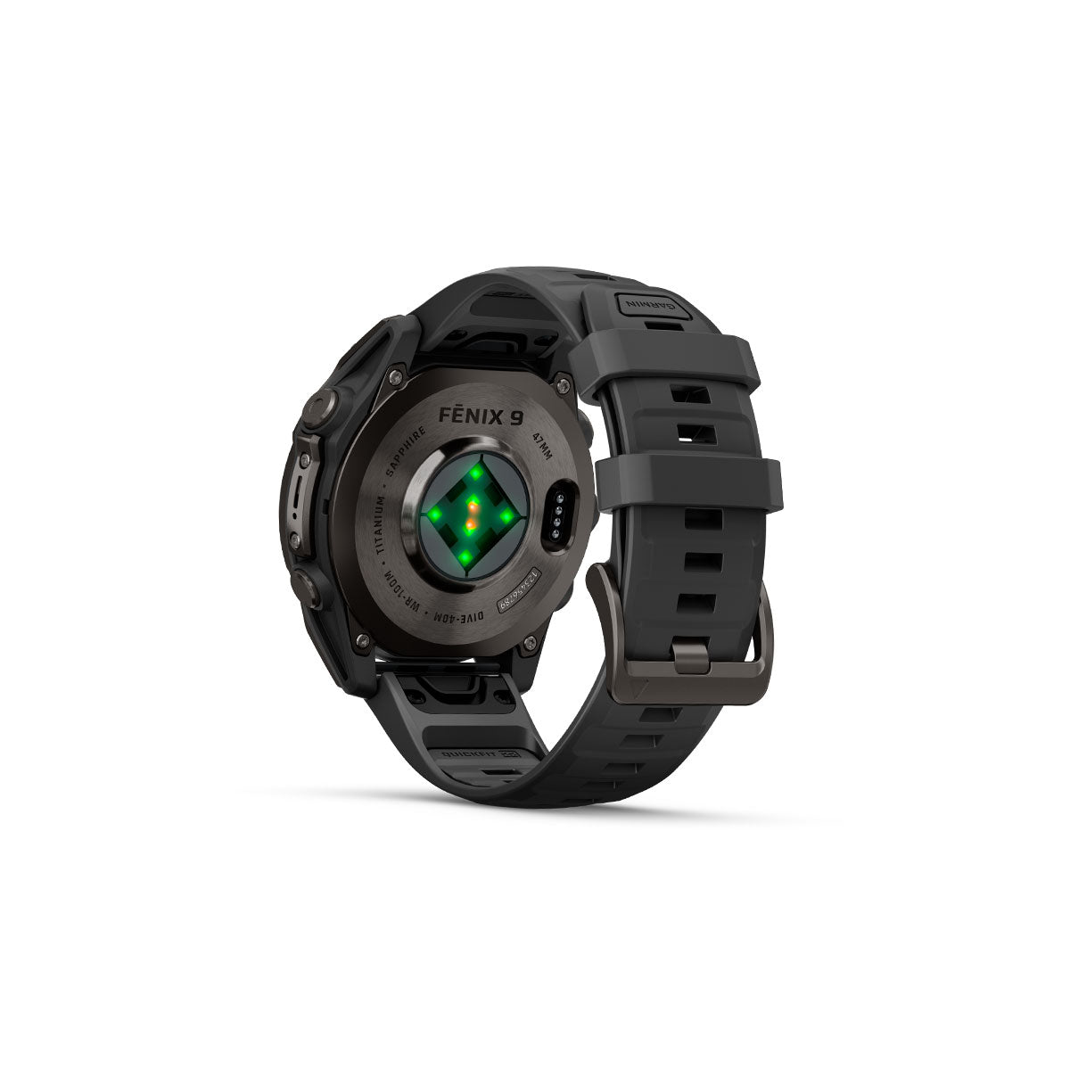 Garmin Fenix 9 smartur 47 mm med DLC-surfarrem og belyst skærm