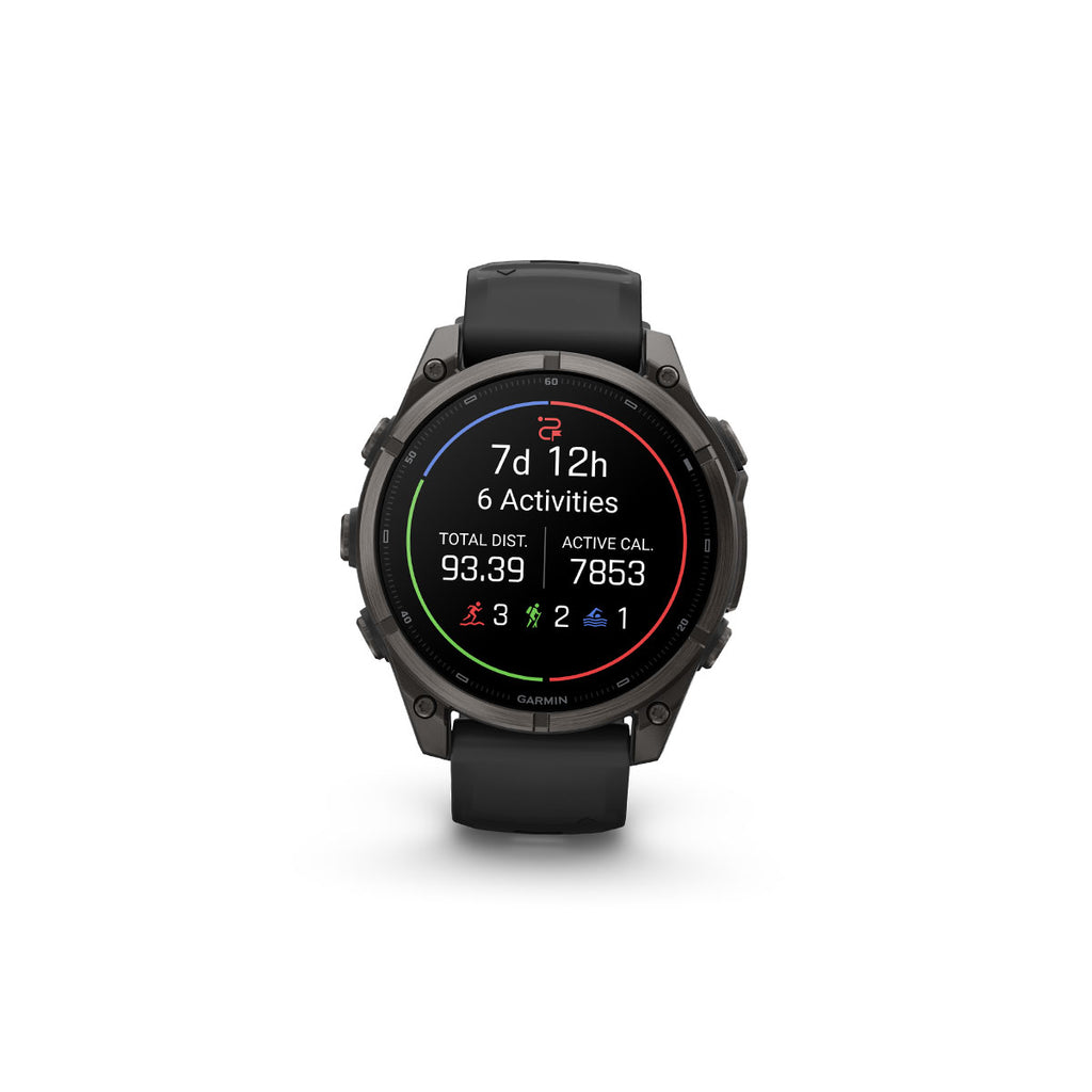 Garmin Fenix 9 47 mm smartwatch med trænetal på skærm