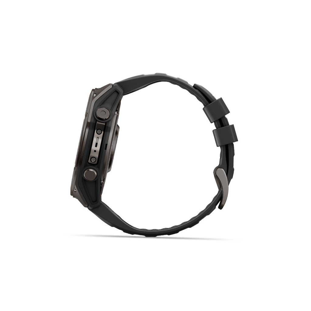 Garmin Fenix 9 smartur med sort rem og urkasse i 51 mm DLC