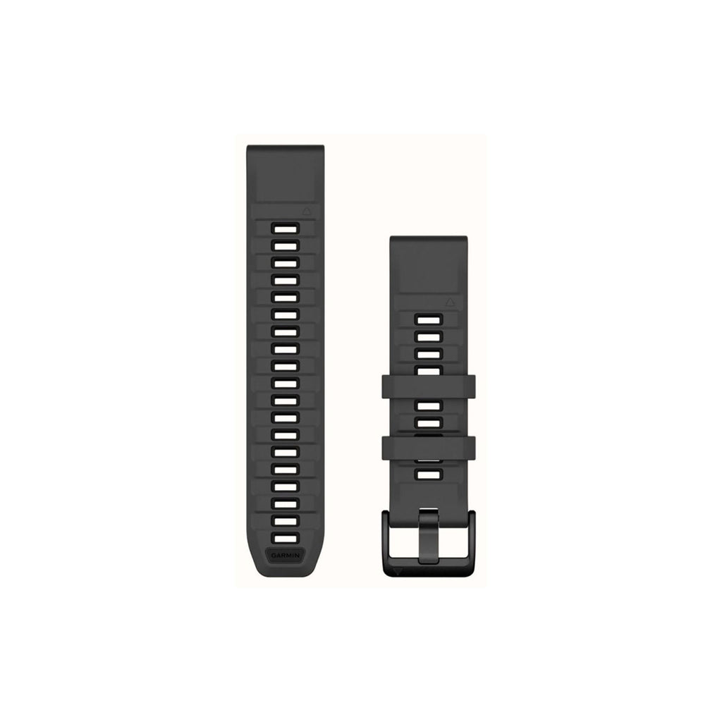 Garmin Quickfit urrem 22mm graphite/sort silikone med spænde