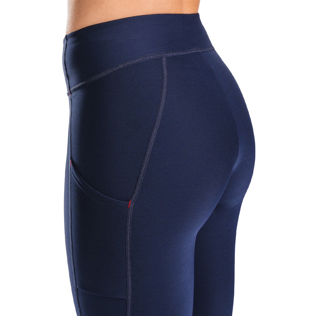 FUSION Hot lange tights til dame med syninger og lommepanel