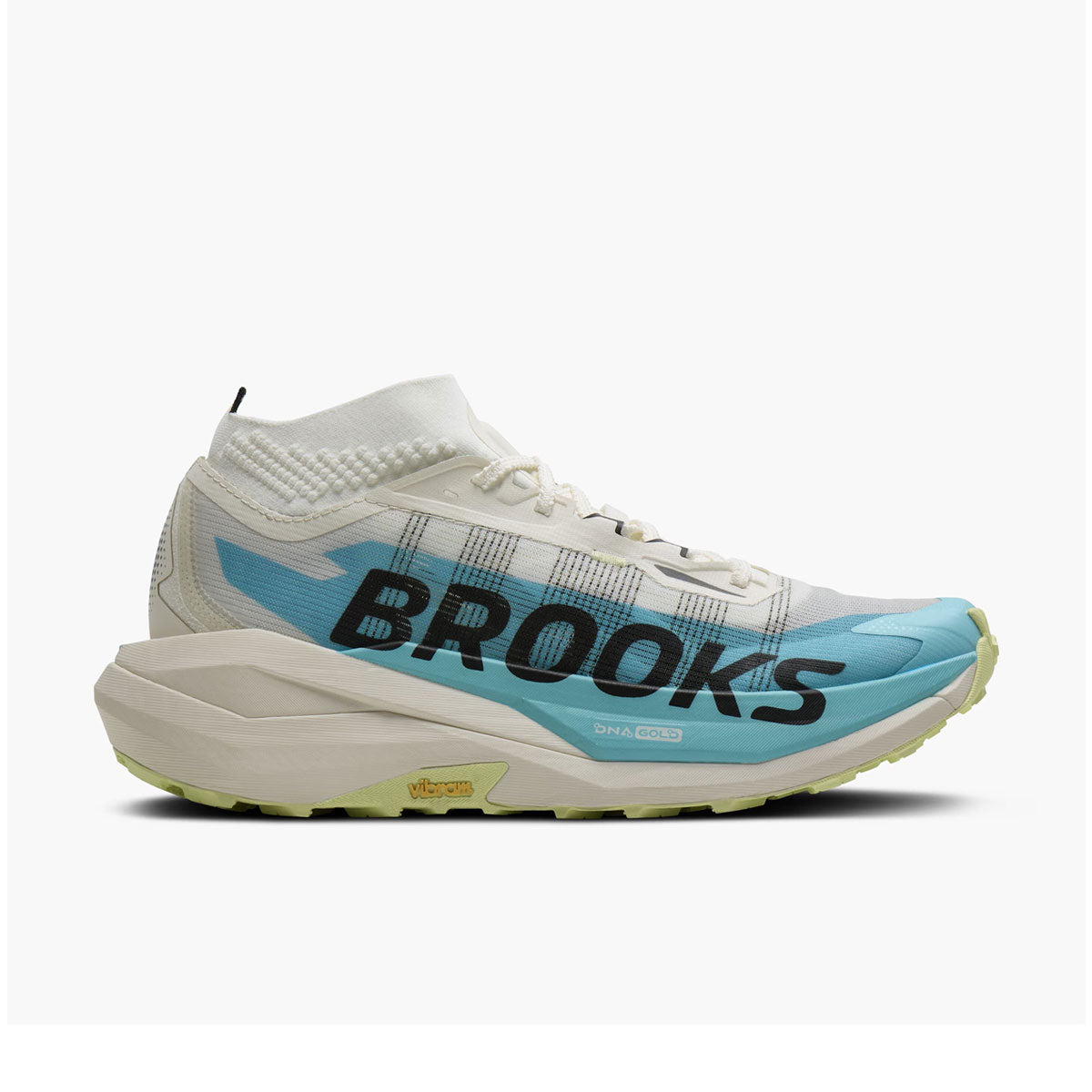 Brooks Cascadia Elite trailsko til mænd med blå logo og snørebånd