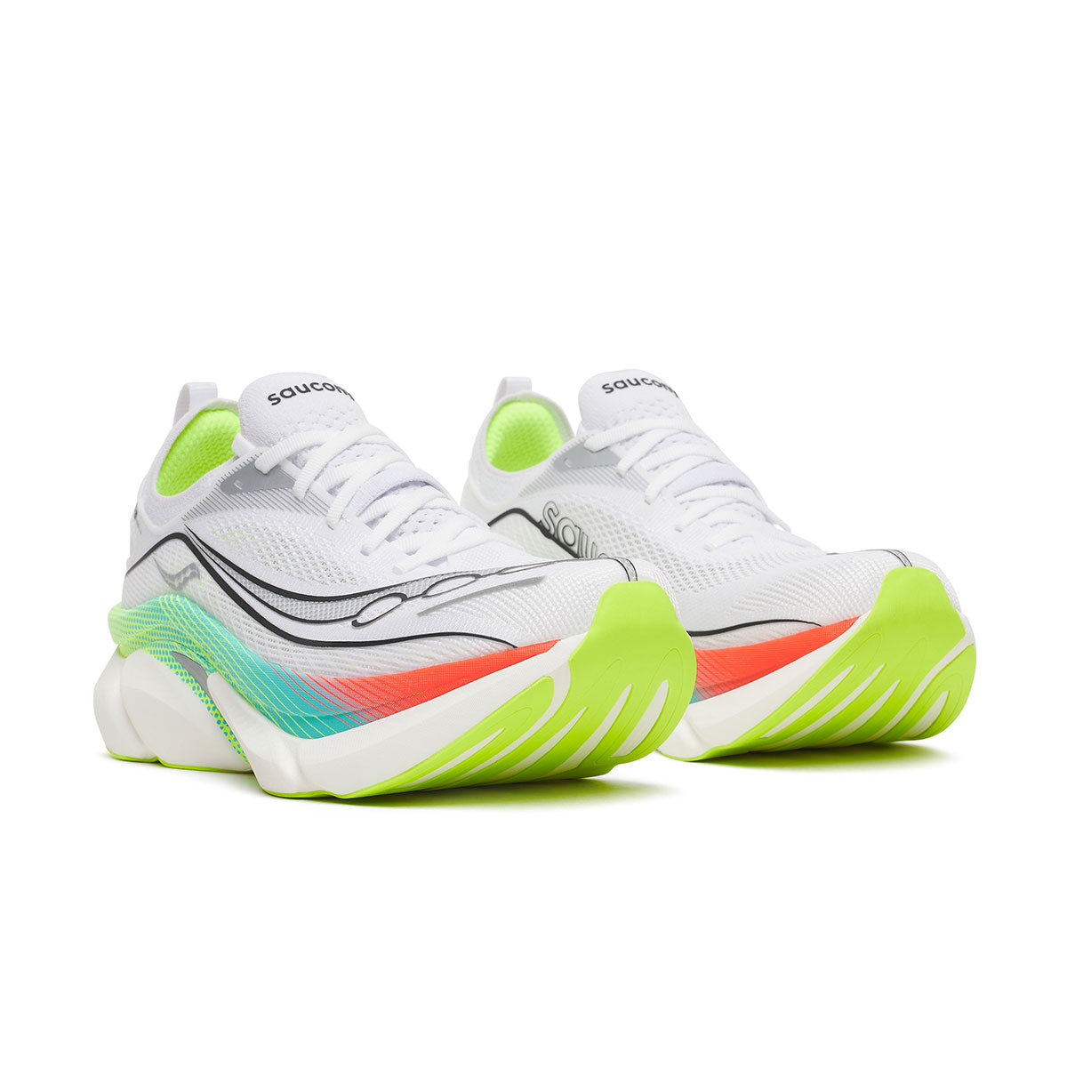 Saucony Endorphin Elite 3 unisex løbesko i hvid og grøn
