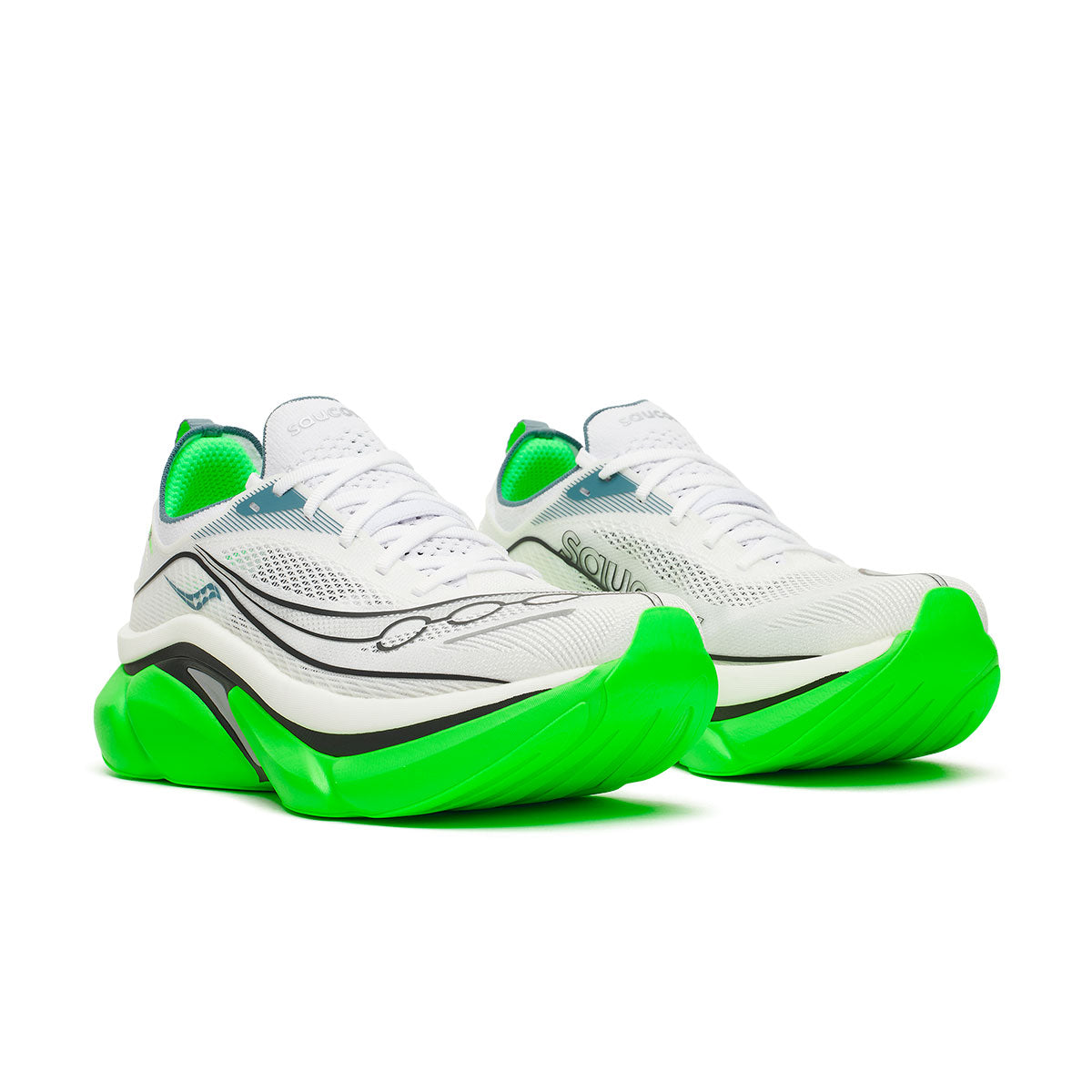 Saucony Endorphin Elite 3 unisex løbesko i hvid og grøn