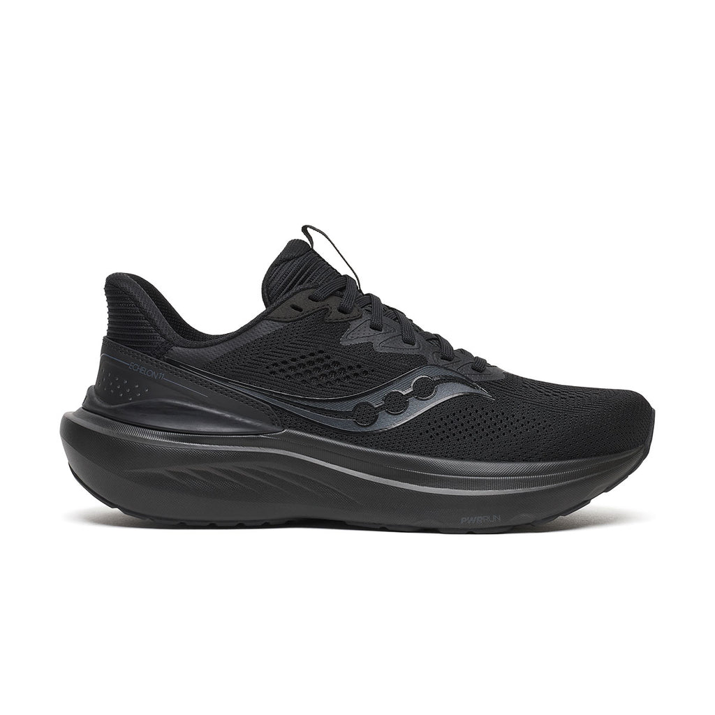 Saucony Echelon 11 løbesko til mænd i bred pasform, sort