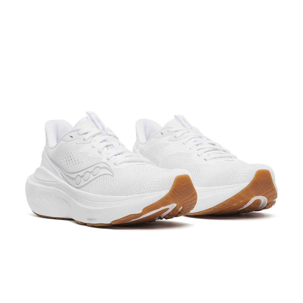 Saucony Echelon 11 Wide Dame løbesko i hvid med snørebånd