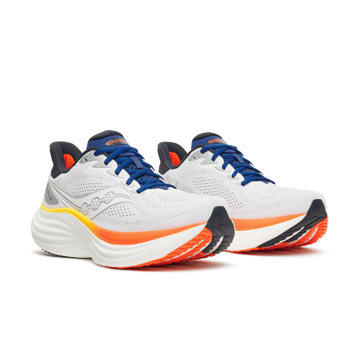 Saucony Triumph 24 herre løbesko i hvid med blå snørebånd