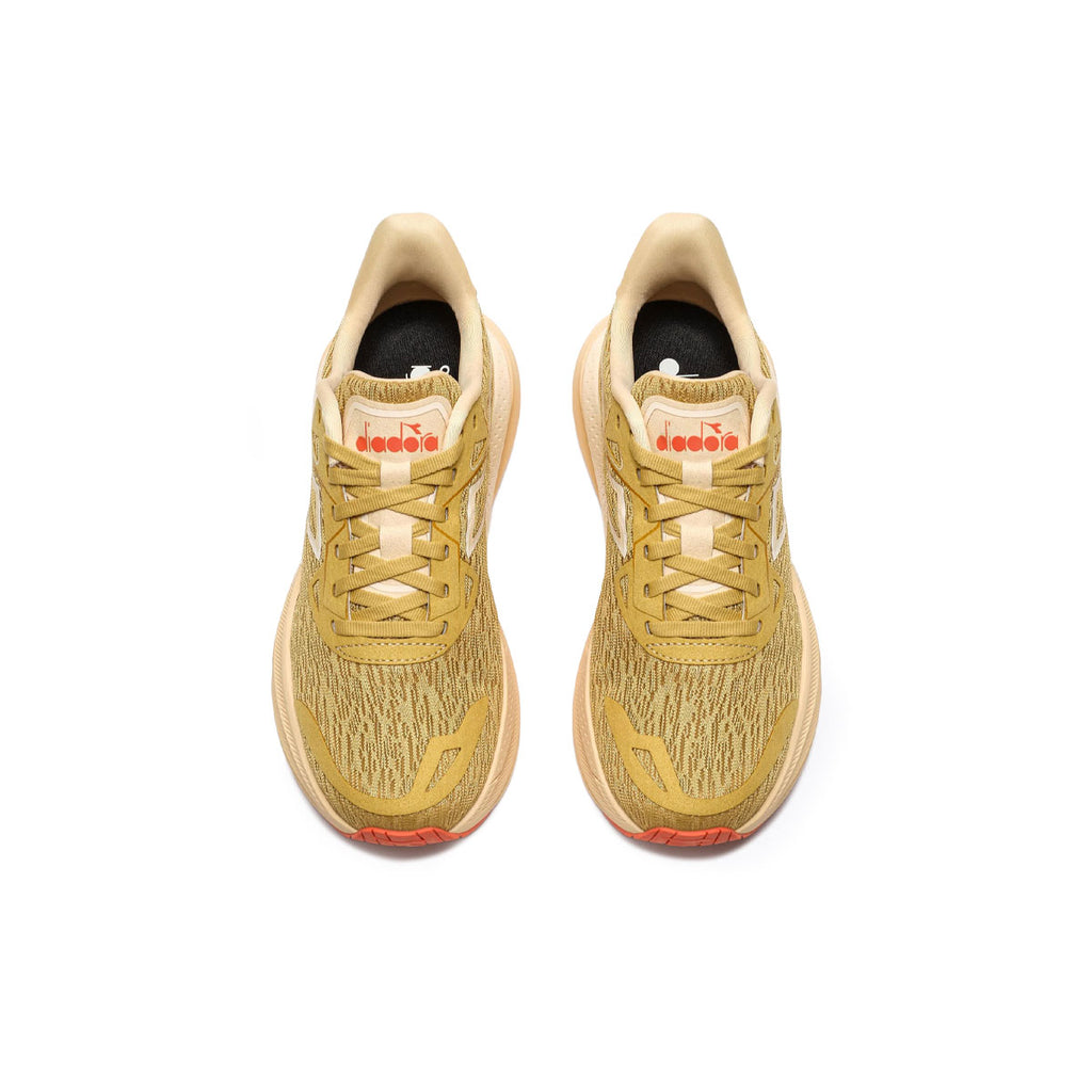 Diadora Nucleo 2 Dame løbesko i gul og beige farve