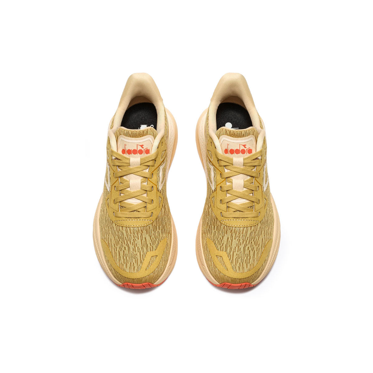 Diadora Nucleo 2 Dame løbesko i gul og beige farve