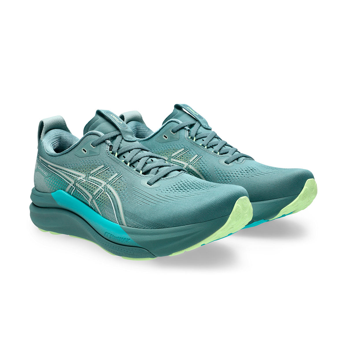 Asics Gel-Kayano 33 herre løbesko i turkis med snøring