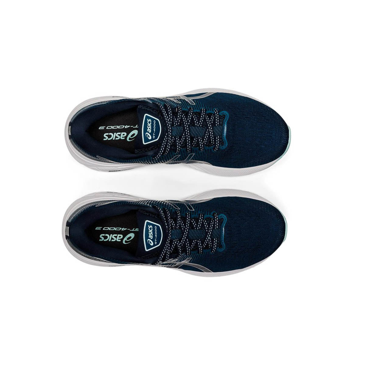 Asics GT-4000 3 women's running shoes in navy and white colorway.