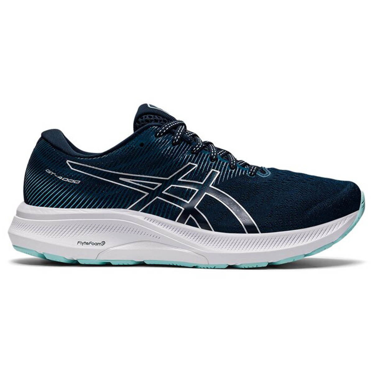 Asics GT-4000 3 women's running shoes in navy and silver design