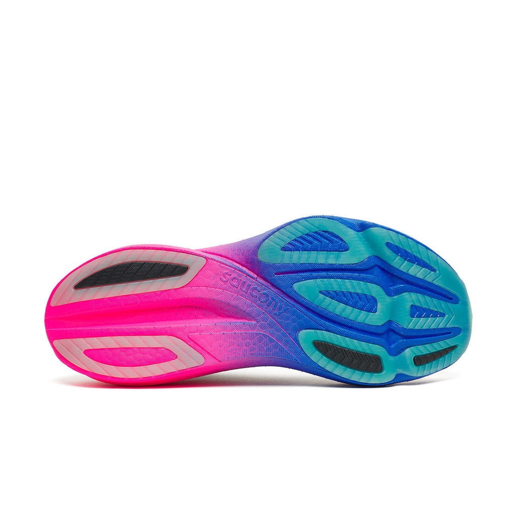 Saucony Endorphin Azura Herre løbesko set fra undersiden med mønsteret sål