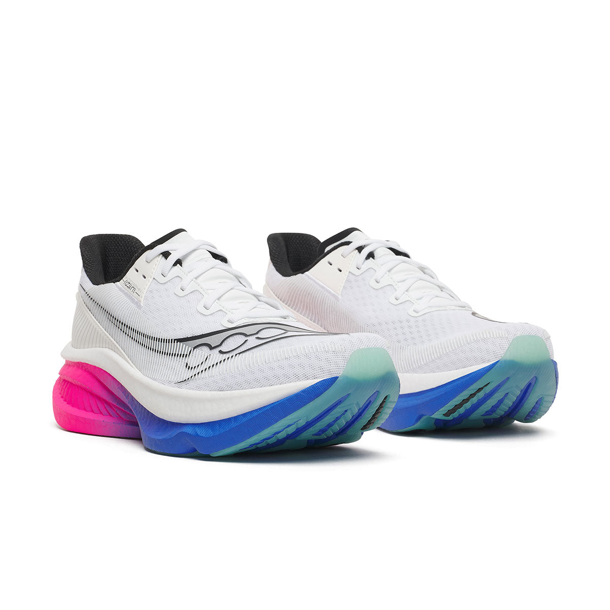 Saucony Endorphin Azura herre løbesko i hvid, blå og pink