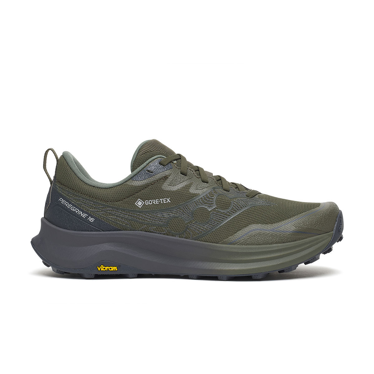 Saucony Peregrine 16 GTX trailsko til mænd med snøre og Gore-Tex