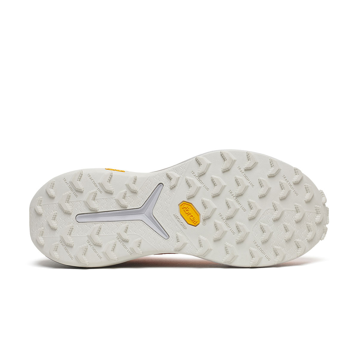 Såcony Xodus Ultra 4 herre trailsko såders underside med mønster og logo