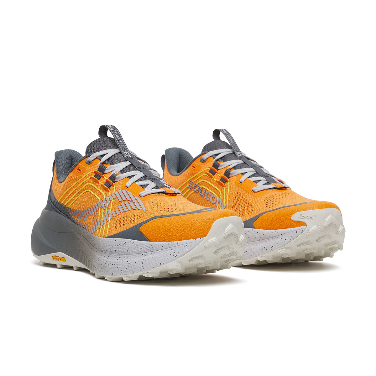 Saucony Xodus Ultra 4 herre trailsko i orange og grå farver