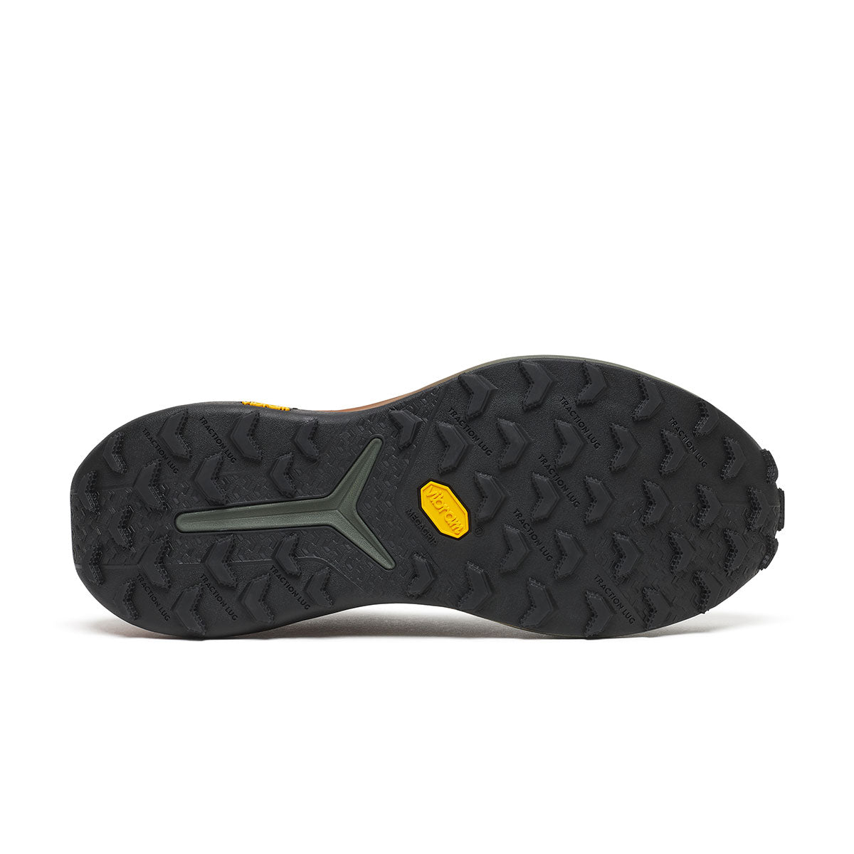 Saucony Xodus Ultra 4 herre trailsko set fra sålen med mønster