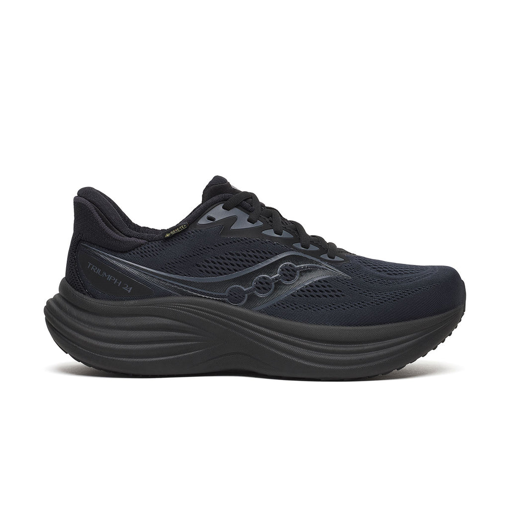 Saucony Triumph 24 GTX herre løbesko i sort, set forfra