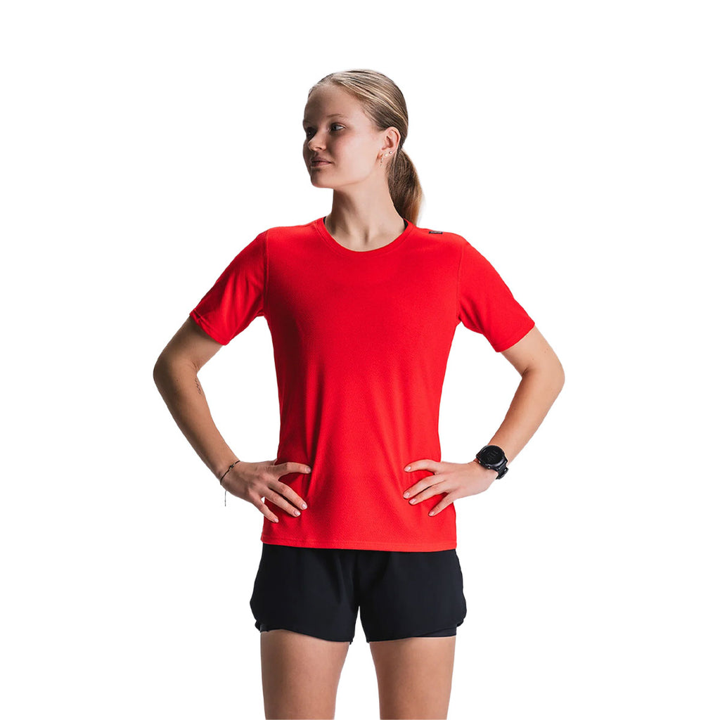 Rød FUSION TEMPO! One T-shirt til dame med kort ærme og rund hals