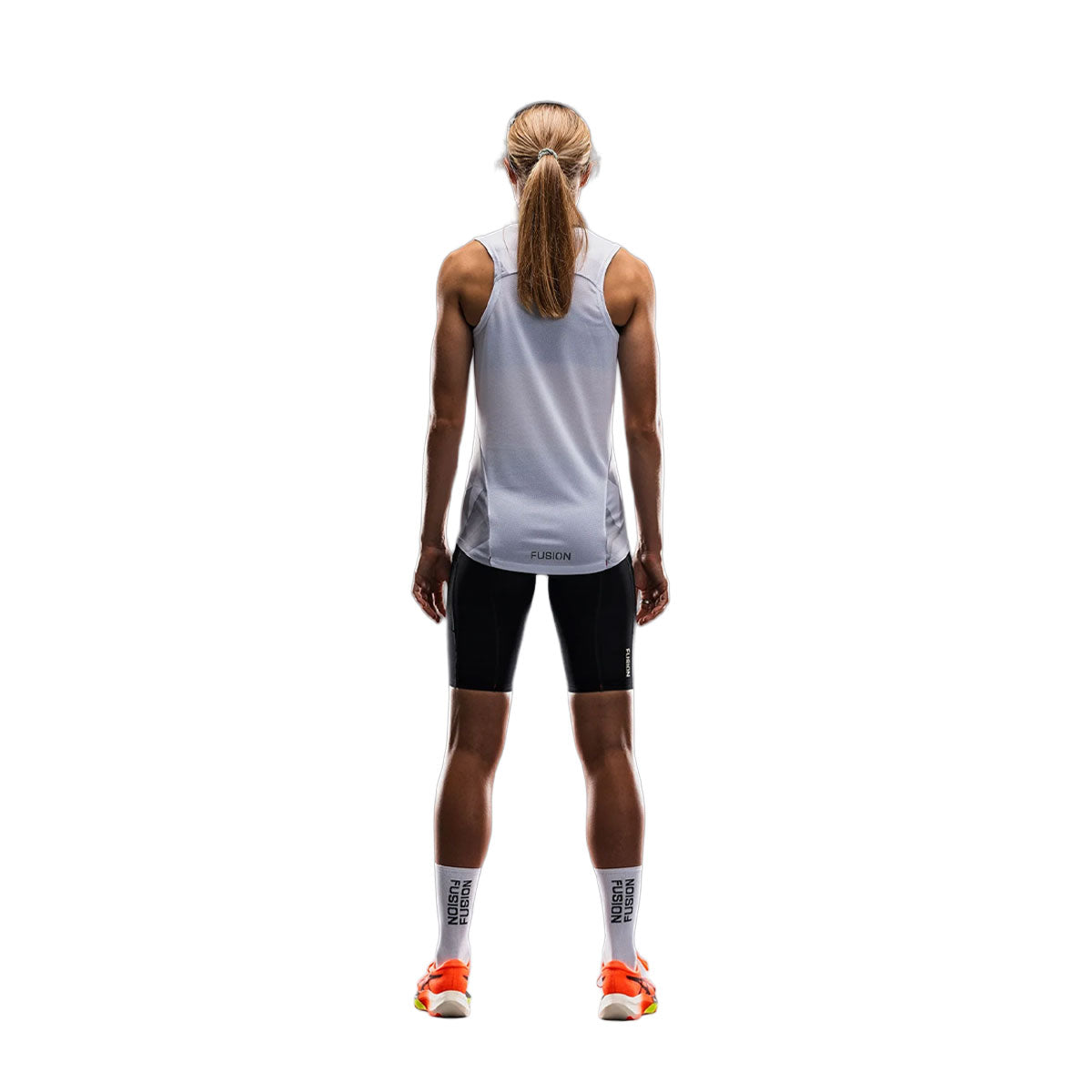 Fusion Tempo Pro herre singlet med racerback og løbetryk bagpå