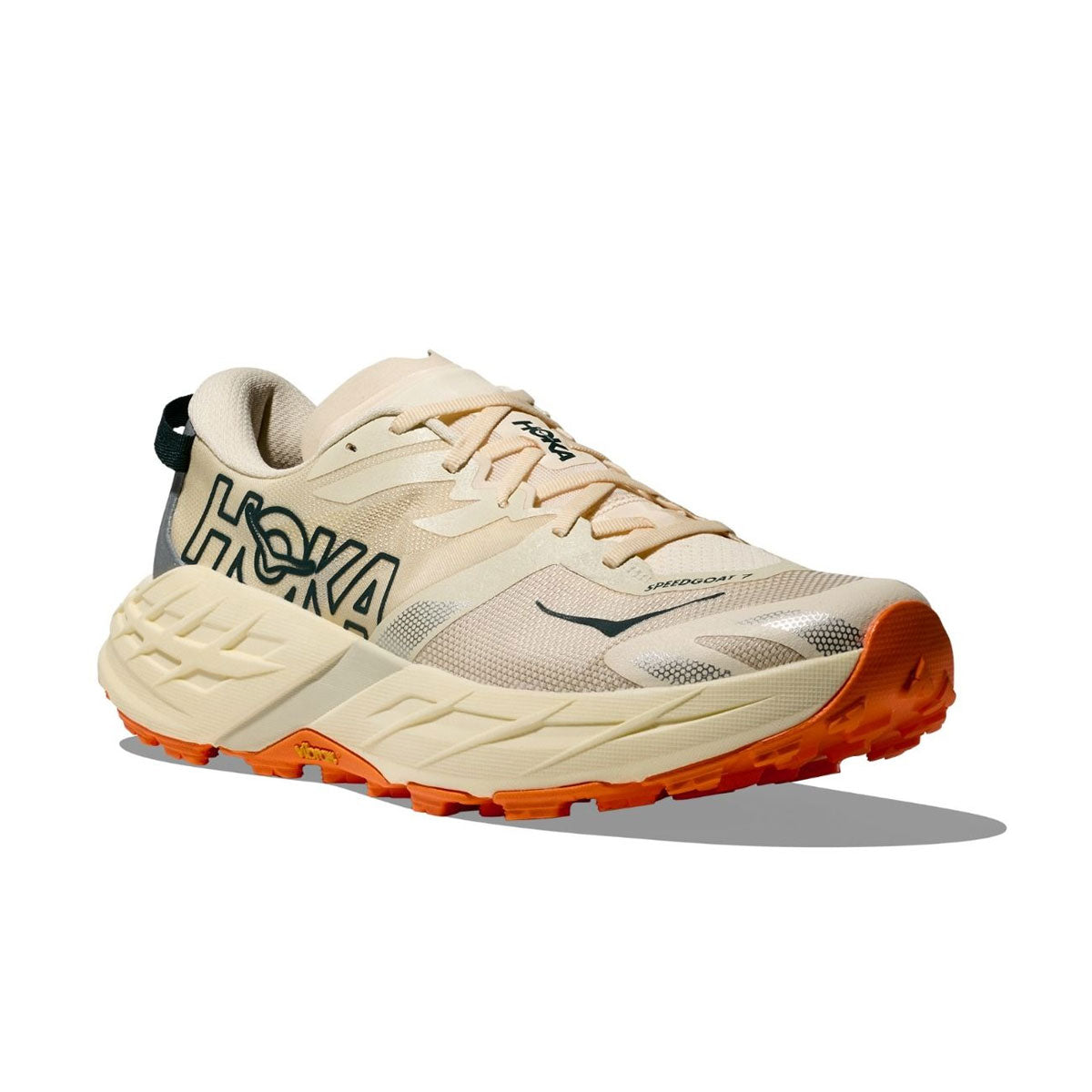 Hoka Speedgoat 7 herreløbesko med snørebånd og gribende sål