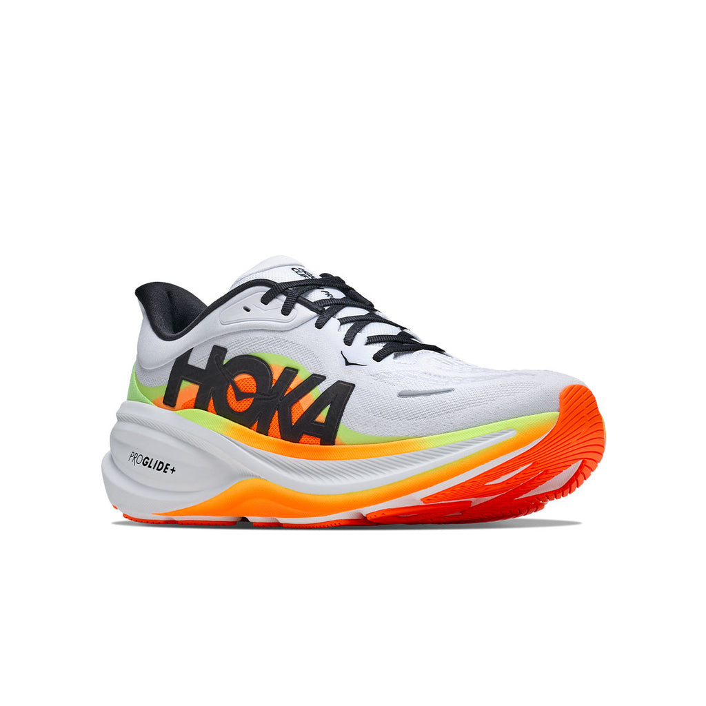 Hoka Clifton Pro herre løbesko med hvid overdel og sort snøring