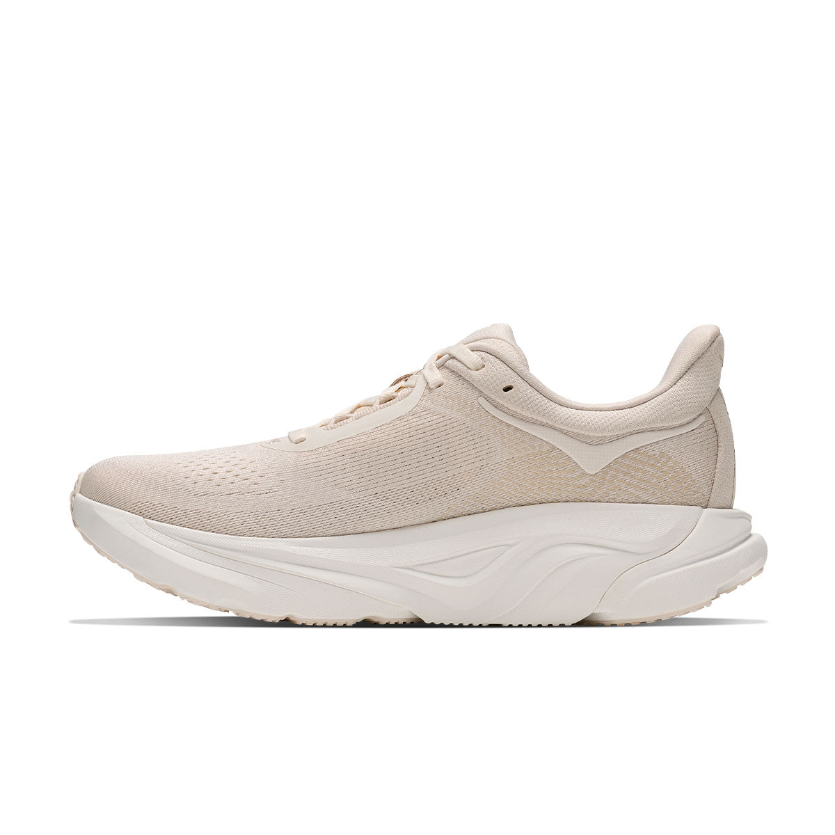Hoka Arahi 9 Dame løbesko i beige tekstil med snørebånd og gummisål