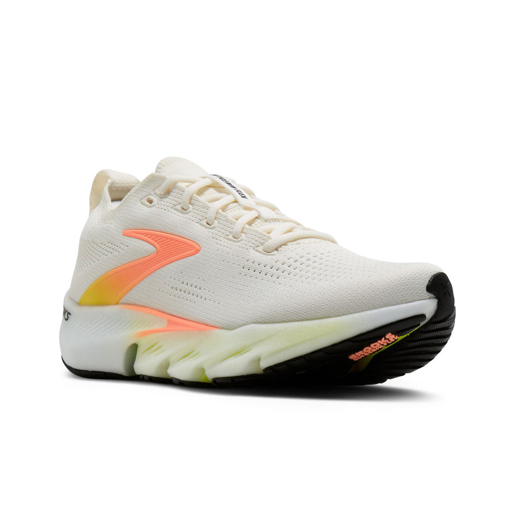 Brooks Glycerin Flex Dame løbesko i hvid med farvet detalje