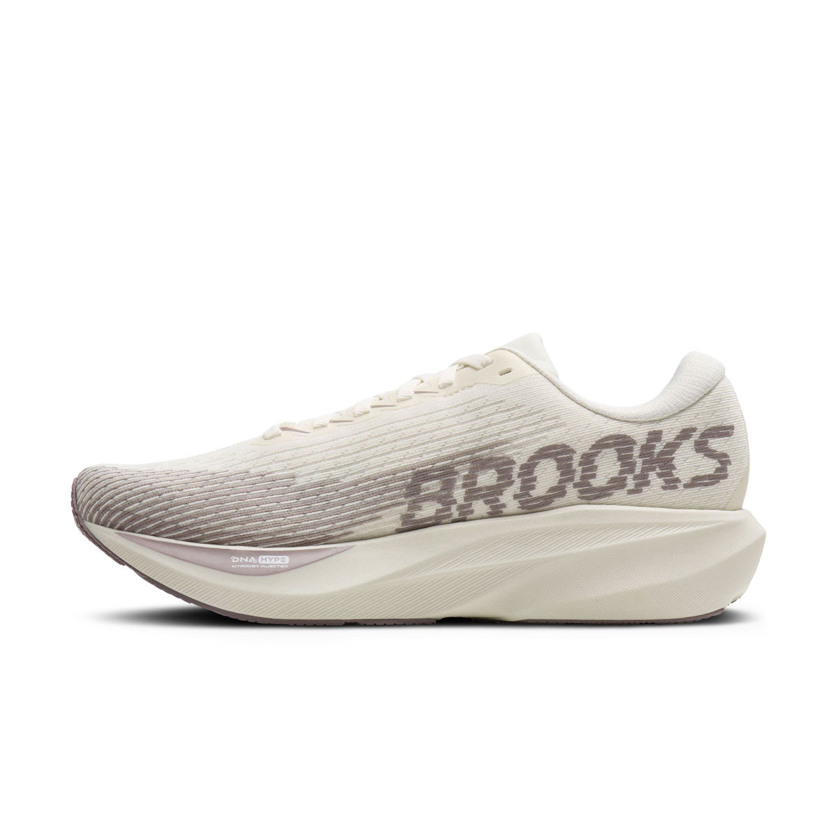 Brooks Ghost Amp Dame løbesko i hvid med logo på siden