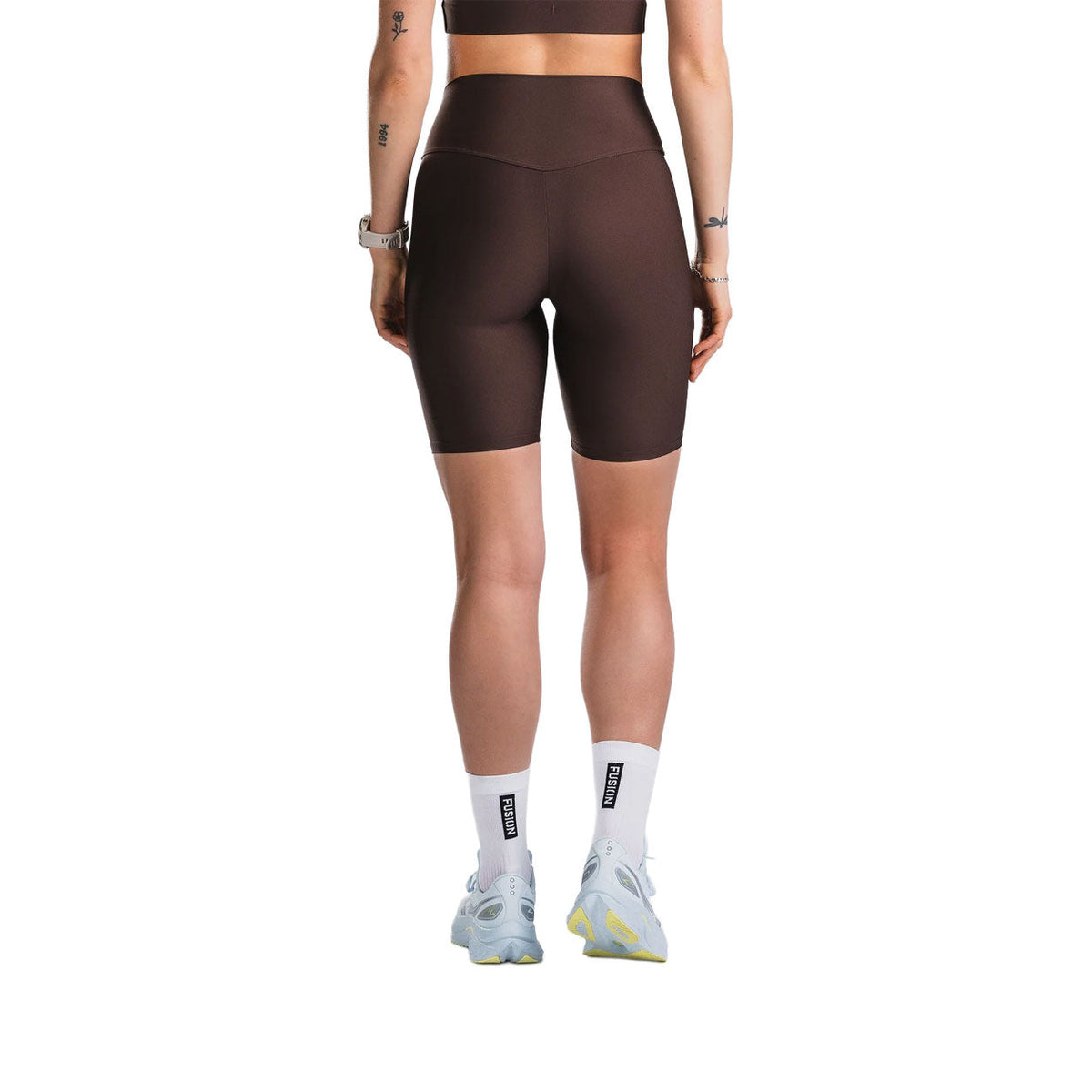 Fusion højtaljede dame kort tight i sort design