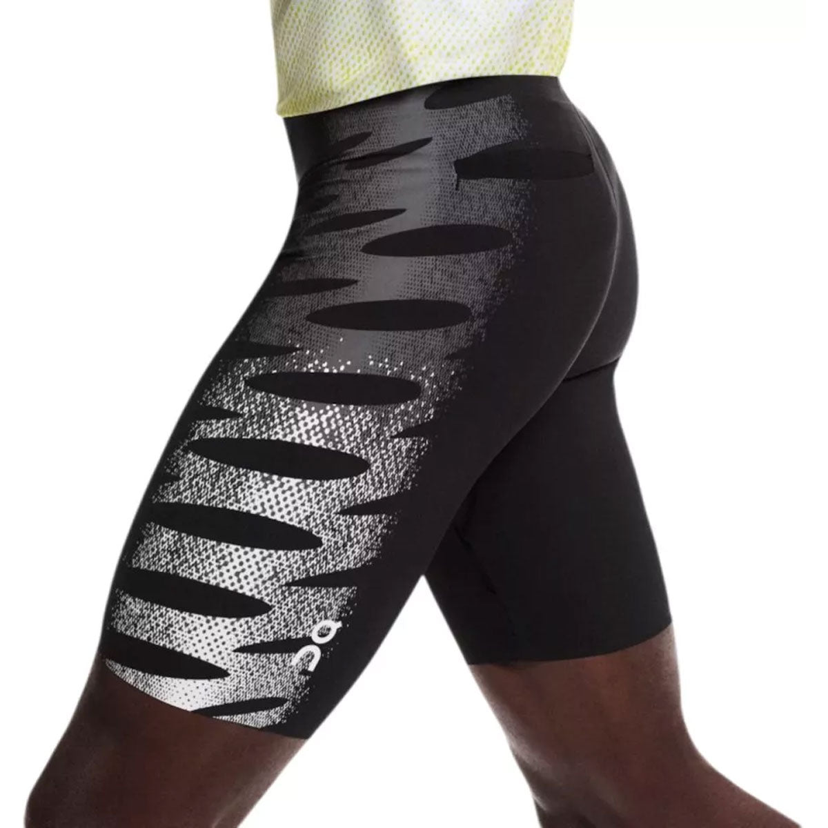 On Zero kort tights til mænd med grafisk sort hvidt print