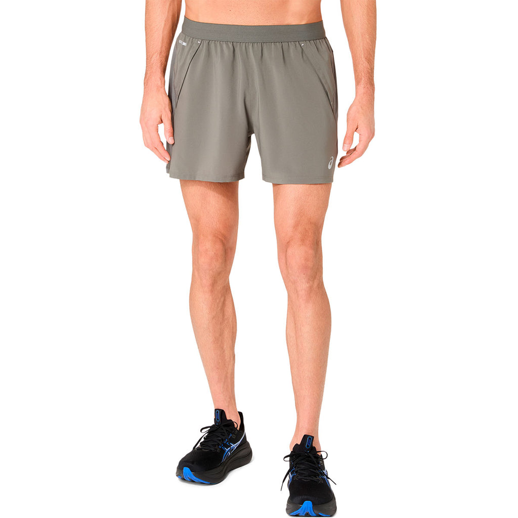 ASICS Road 5IN herre shorts i grå med elastisk linning
