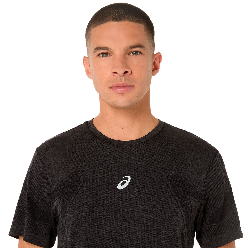 ASICS Road Seamless kortærmet T-shirt til mænd, sort med logo