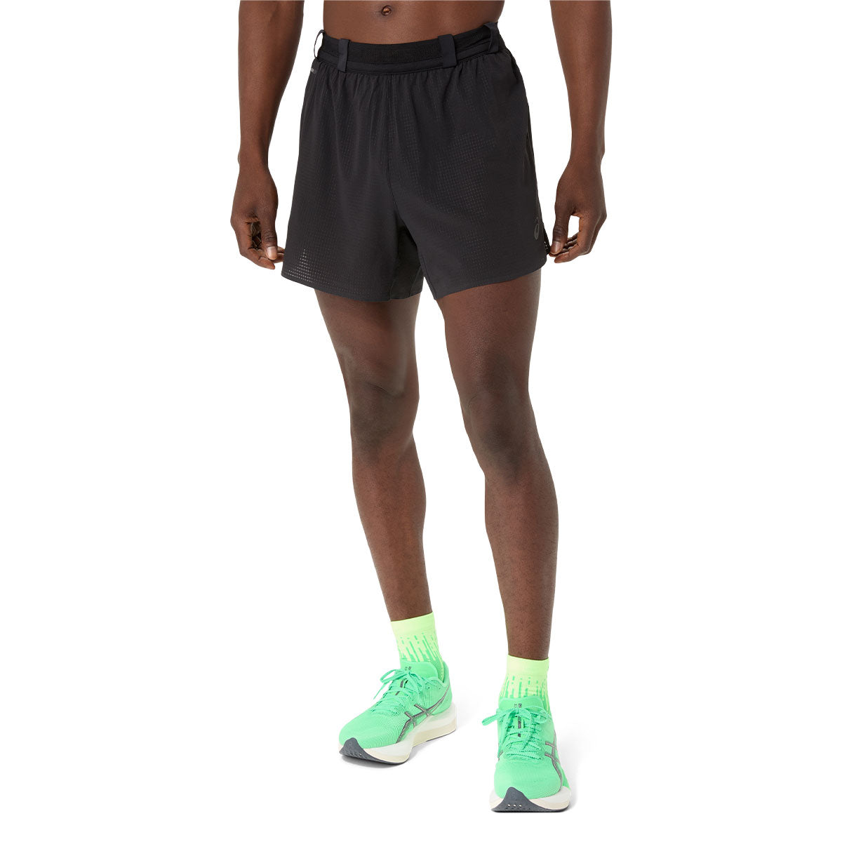 ASICS Metarun 5in herreshorts i sort med elastisk linning